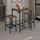 Tectake tectake® Barset, Inverness Industrial Style, mit höhenverstellbaren Kunststofffüßen