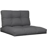 vidaXL Palettenkissen 120 x 80 x 10 cm anthrazit 2-tlg.