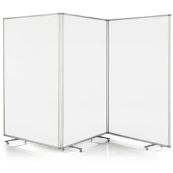 Magnetoplan Raumteiler Trennwand Large mit Acryloberfläche 3teilig mobil - faltbar - Laufrollen - 361x180x37cm (BxHxT)