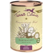 Terra Canis Gartentopf 400g Dose Hundenassfutter 6 x 400 Gramm Green Detox