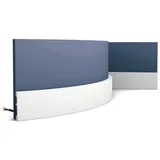 Orac DECOR SX157F AXXENT SQUARE Flexible Sockelleiste Wandleiste Zierleiste 2 m 200 cm x 1,3 cm x 6,6 cm Weiß