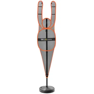 Sklz D-Man Basketball Defensive Mannequin, Basketball Training, Verstellbare Höhe, Schwarz/Orange, 6.5ft to 8ft / 198cm to 244cm