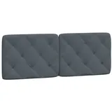 vidaXL Kopfteil-Kissen Dunkelgrau 140 cm Samt