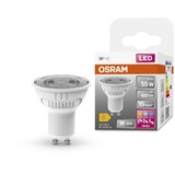 Osram LED-Strahlerform GU10/4,2 Watt/Energie E Glas
