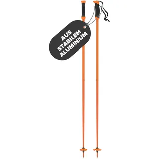Atomic REDSTER Q SQS Skistöcke - Länge 120 cm - Zuverlässiger 4* Aluminium Skistock - Safety Quick Release System - Stöcke mit 60mm-Pistenteller - Hochwertige Skistecken in Orange