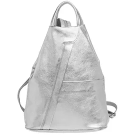 CASPAR Modell No.782 2in1 Leder Schultertasche Silber