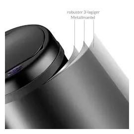 monzana Sensor-Mülleimer 50 l Schwarz