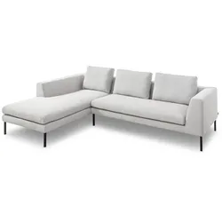 SCHÖNER WOHNEN-Kollektion Ecksofa Gallo Cord Silber