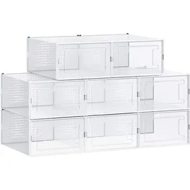 Songmics Stapelbare Schuhboxen 8er Set