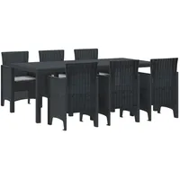 vidaXL Garten Essgruppe 7-tlg. Anthrazit