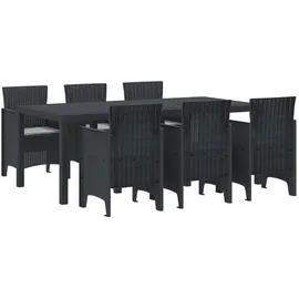 vidaXL Garten Essgruppe 7-tlg. Anthrazit