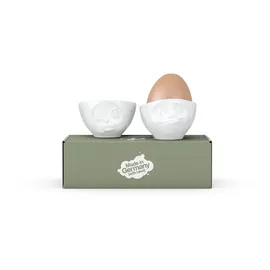 Fiftyeight PRODUCTS Eierbecher Set - Lecker in weiß