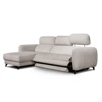 ECKSOFA SVEN 3-Sitzer, 1 Relax XL, verstellbare Kopfstützen, creme
