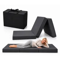 Odolplusz Klappmatratze Faltmatratze Klappbett - Made IN EU - als Matratze Gästebett Gästematratze einsetzbar (Grau mit Tasche, 80 x 200 cm)