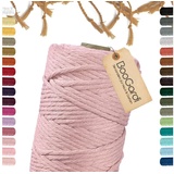 BooGardi Makramee Garn · Lachs 5mm x 100m · 3mm oder 5mm · viele Farben · Baumwollkordel · Baumwollgarn · DIY Bastelkordel · Kordelband