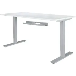 KADIMA DESIGN Kabelkanal Schreibtisch 80x7x13 cm Untertisch Kabelführung silber, Kabelmanagement Kabelwanne Pulverbeschichtet, Kabelschacht waagrecht