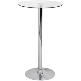AMSTYLE Stehtisch rund 60,0 x 60,0 x 105,0 cm Silber