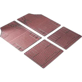 Walser Universal Fußmatten Gummi New Style Komplett-Set rot