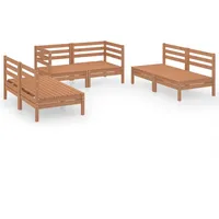 vidaXL 6-tlg Garten-Lounge-Set Honigbraun Massivholz Kiefer