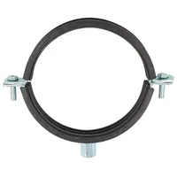 Tecuro Schraub-Rohrschelle 74-80 mm, M10 Anschlussgewinde, verzinkt mit Schallschutzeinlage