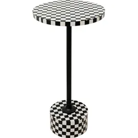 Kare DESIGN Beistelltisch Domero Chess 86569 Dekor Schwarz, Weiß Schwarz /