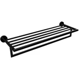 Brillantbad BARK Handtuchablage Messing Schwarz 265x550x120 mm für Bad & WC >> zum Bohren