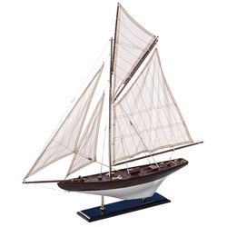Aubaho Modellboot Modellschiff Segelschiff Segelyacht Yacht Holz Schiff Maritim kein Bausatz