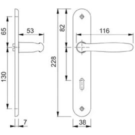 HOPPE Zi-Drücker Grt Roissy M1941/332P MS F71