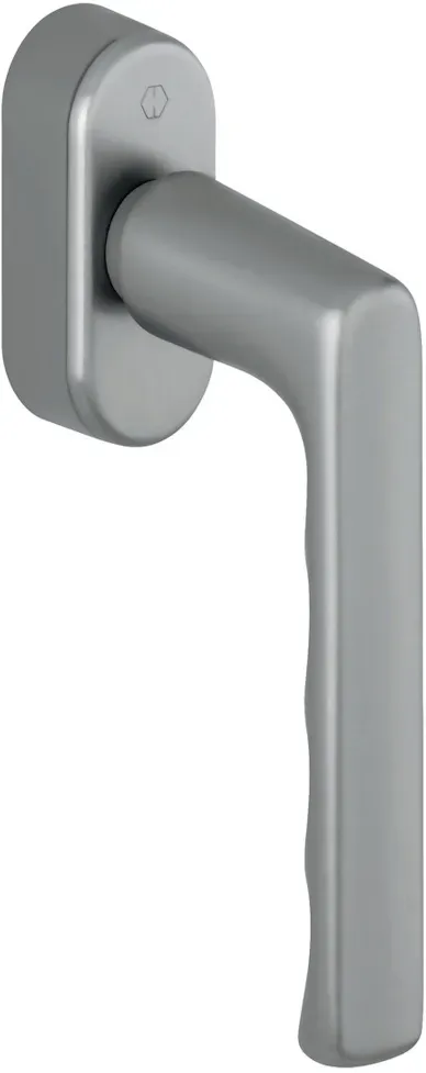 Hoppe Hamburg Fenstergriff, 0700L/U26, SecuForte, F9 stahlfarben, Stiftlänge: 20-30 mm