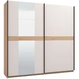 INOSIGN Schwebetürenschrank »Modena, Breite 220 cm, FSC-zertifiziert, Trendfarbe cashmere«, Schlafzimmerschrank mit Spiegel, verschiedenen Innenausstattungen