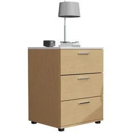 VCM Nachtschrank Testalo 46 x 42 x 59 cm Braun/Weiß