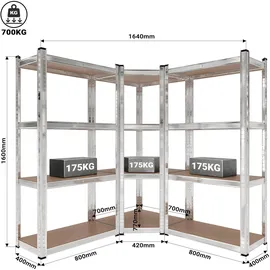 Wiltec Schwerlast Eckregal