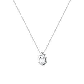 Elli DIAMONDS Halskette Mutter Kind Verbunden mit Diamant 0,03 ct. Silber