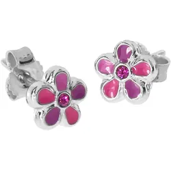 Paar Ohrstecker OSTSEE-SCHMUCK "Ostsee-Schmuck Ohrstecker Blume Ohrstecker Blume", lila, Ohrringe, Damen, 7 x 6mm, Silber 925 (Sterlingsilber)