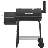 casa.pro Holzkohlegrill Arielli 115 x 110 x 64 cm Schwarz