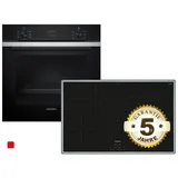 Siemens EQ214IA02Z, Einbau-Backofen-Set, EH845BFB5E + HB213ABS3, Einbau-Backofen, Induktionskochfeld