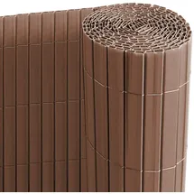 Ribelli PVC Sichtschutzmatte mit Steg 140 x 400 cm braun
