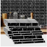 Coonoor Fliesenaufkleber Klebefliesen 12 Stück -24cm x 12cm, 3D Fliesenaufkleber