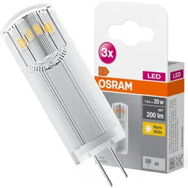 Osram LED Lampe 4058075450011 1,8 W G4 warmweiß 3 St.