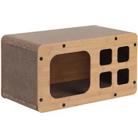 dehner lieblinge Kratzpappe Tesoro, ca. 53.5 x 28 x 28 cm, Hellbraun