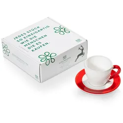 Gmundner Keramik Variation Rubinrot,Espresso f.Dich/2tlg.Geschenkk.