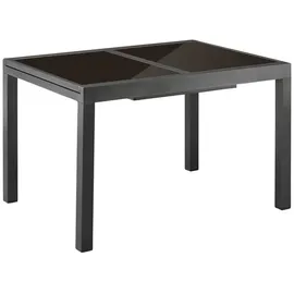 Merxx Amalfi Gartentisch 120 x 90 x 75 cm grau ausziehbar