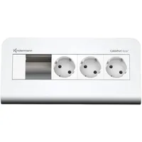 Kindermann CablePort desk2 80 4-fach 3xStrom - Tischanschlussfeld -