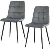 Hti-Living Stuhl Mesa Velvet Grau