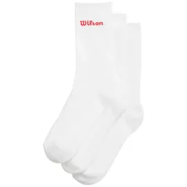 Wilson Crew Logo Socken 3 Paare Weiß 43-46