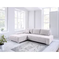 Fun Möbel Ecksofa Sofa mit Schlaffunktion VOGAR Stoff Poso