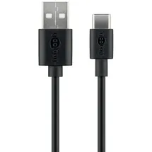 goobay USB-A auf USB-C 2 m Schwarz
