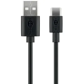 goobay USB-A auf USB-C 2 m Schwarz