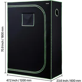 Vevor Growzelt 120 x 60 x 180 cm Grün