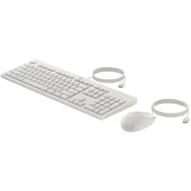 HP 225 Wired Mouse and Keyboard Combo, weiß, USB, DE (86J24AA#ABD)
